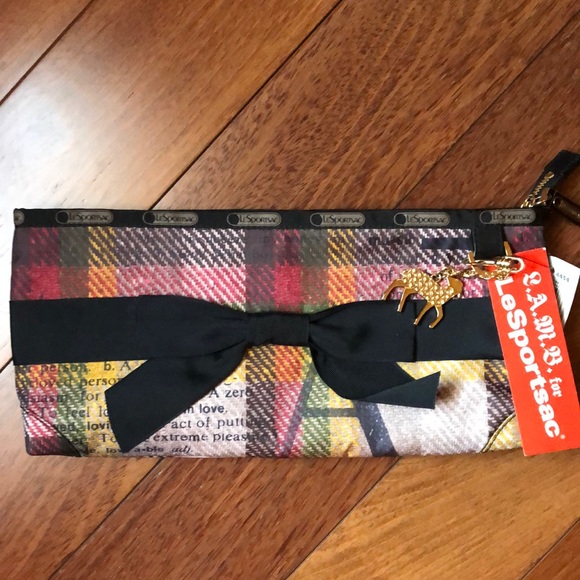 L.A.M.B. Handbags - NWT L.A.M.B. Gwen Stefani Donegal Clutch RARE